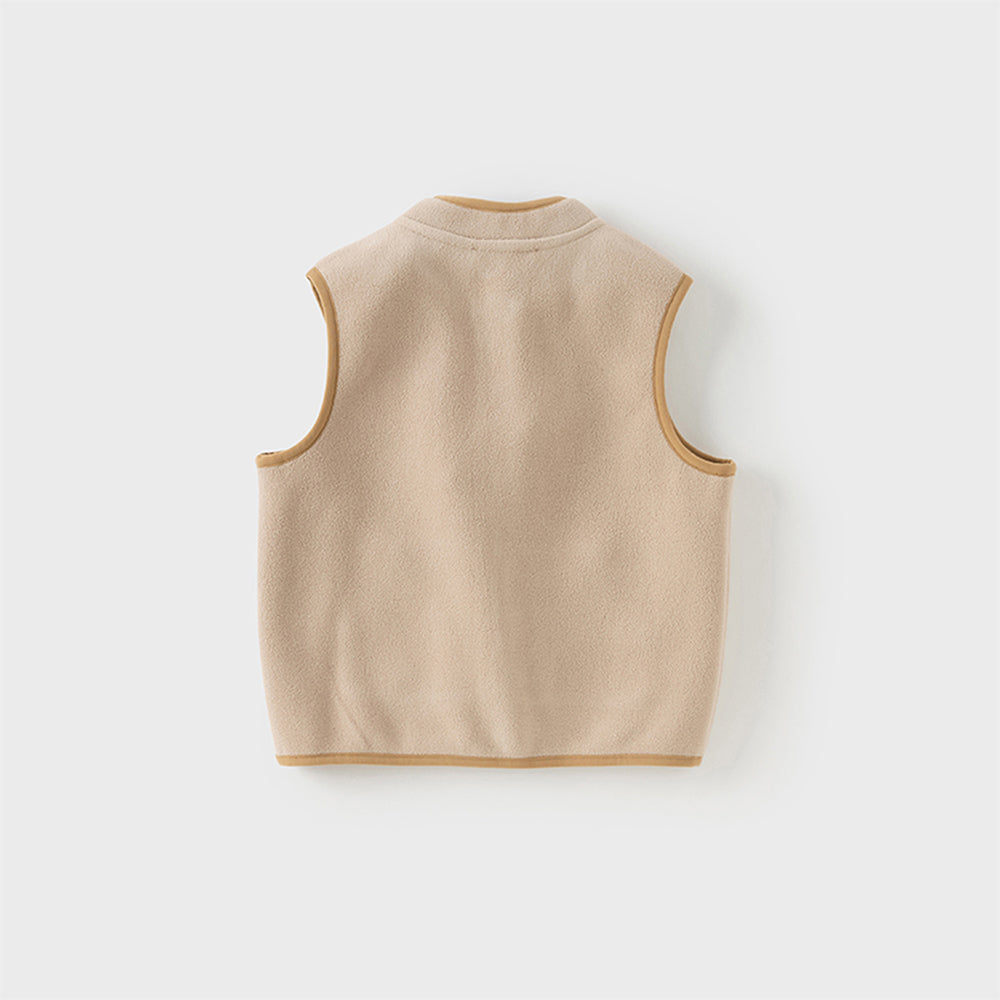 Dave&Bella Toddler Girls/Boys Multi-color Ultra-soft Sleeveless Fleece Outwear Vests