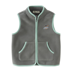 Dave&Bella Toddler Girls/Boys Multi-color Ultra-soft Sleeveless Fleece Outwear Vests