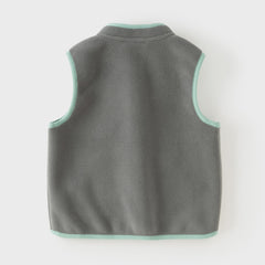 Dave&Bella Toddler Girls/Boys Multi-color Ultra-soft Sleeveless Fleece Outwear Vests