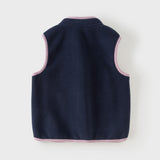 Dave&Bella Toddler Girls/Boys Multi-color Ultra-soft Sleeveless Fleece Outwear Vests