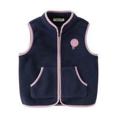 Dave&Bella Toddler Girls/Boys Multi-color Ultra-soft Sleeveless Fleece Outwear Vests