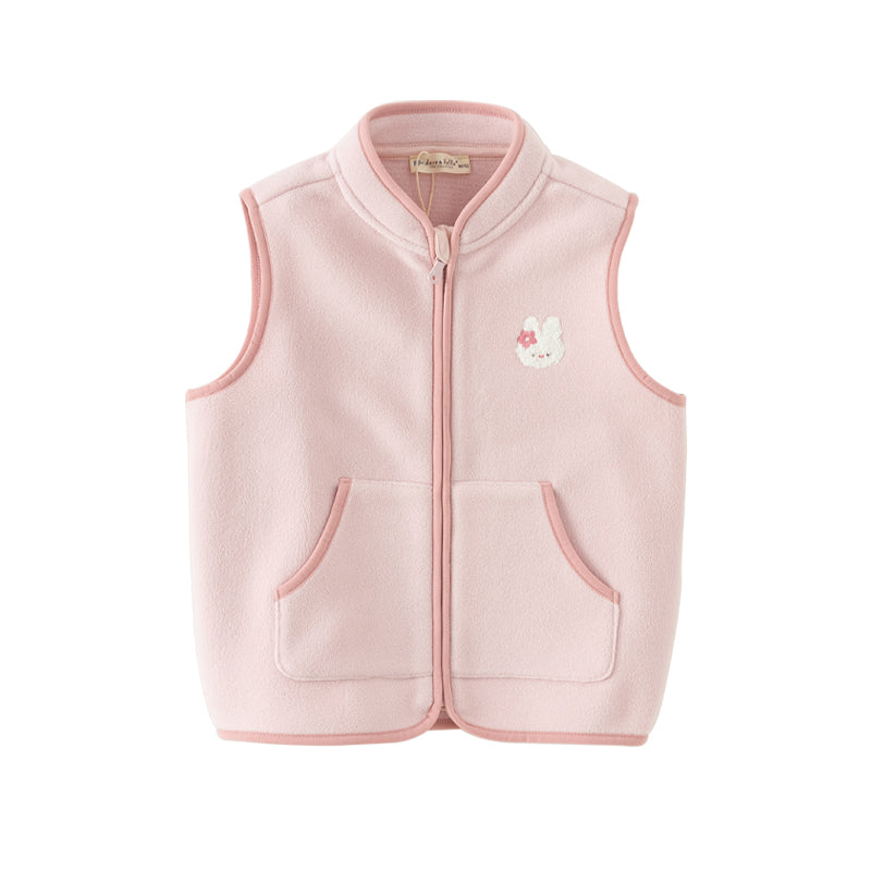 Dave&Bella Toddler Girls/Boys Multi-color Ultra-soft Sleeveless Fleece Outwear Vests