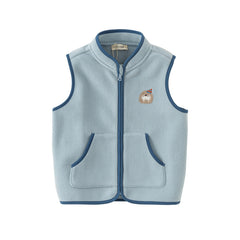 Dave&Bella Toddler Girls/Boys Multi-color Ultra-soft Sleeveless Fleece Outwear Vests