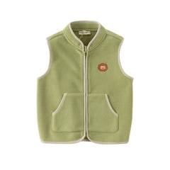 Dave&Bella Toddler Girls/Boys Multi-color Ultra-soft Sleeveless Fleece Outwear Vests