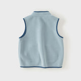 Dave&Bella Toddler Girls/Boys Multi-color Ultra-soft Sleeveless Fleece Outwear Vests