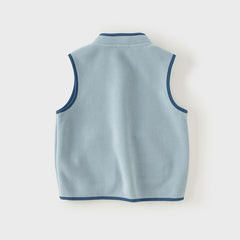 Dave&Bella Toddler Girls/Boys Multi-color Ultra-soft Sleeveless Fleece Outwear Vests