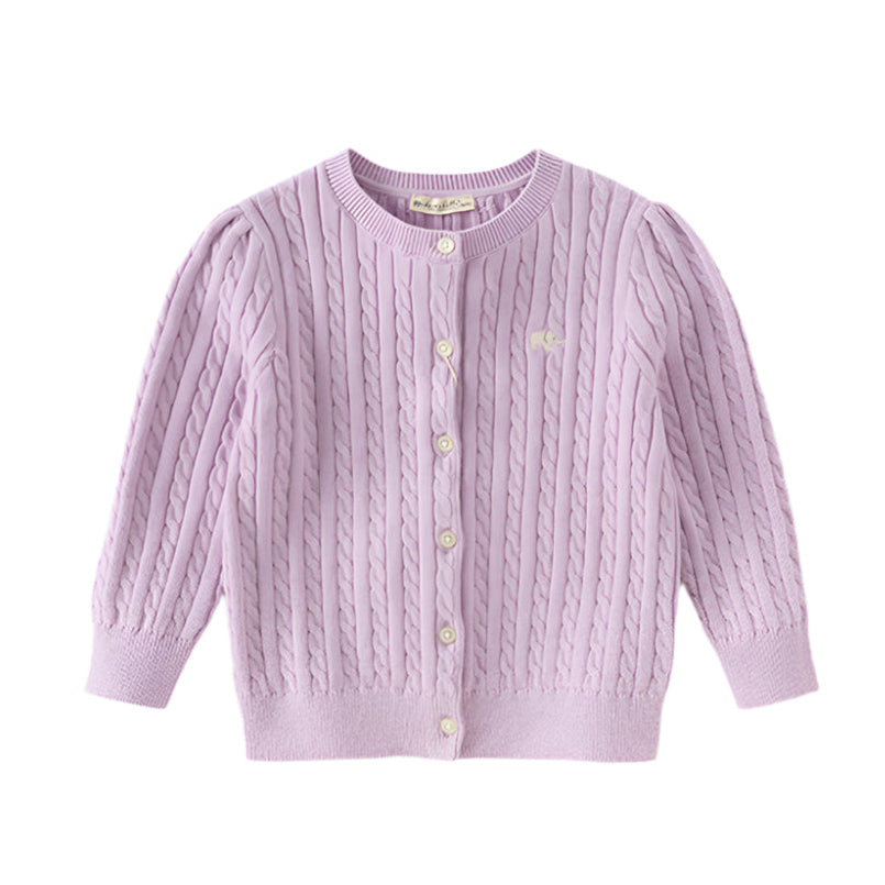Dave&Bella Kids Girls Preppy Knit Sweater-style Cardigans – Versatile & Stylish
