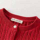 Dave&Bella Kids Girls Preppy Knit Sweater-style Cardigans