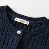 Dave&Bella Kids Girls Preppy Knit Sweater-style Cardigans