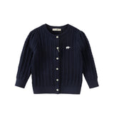Dave&Bella Kids Girls Preppy Knit Sweater-style Cardigans