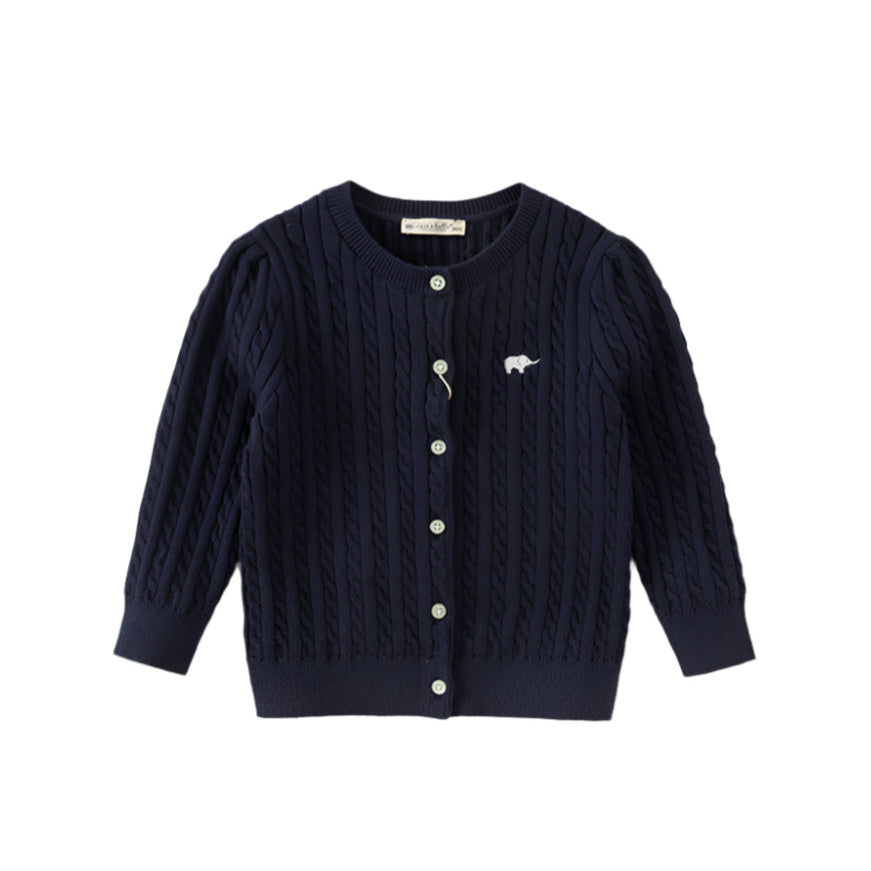 Dave&Bella Girls 2025 Preppy Knit Sweater Cardigans – Versatile & Stylish