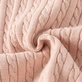 Dave&Bella Kid Girls Light Pink/Beige Classic Breathable Cotton Sweater Cardigans