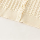 Dave&Bella Kid Girls Light Pink/Beige Classic Breathable Cotton Sweater Cardigans