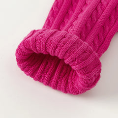 Dave&Bella Baby Girls Spring Casual Cotton Knit Sweater Overcoat Tops-Pink