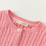 Dave&Bella Kids Girls Preppy Knit Sweater-style Cardigans – Versatile & Stylish