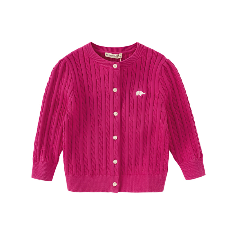 Dave&Bella Kids Girls Preppy Knit Sweater-style Cardigans – Versatile & Stylish