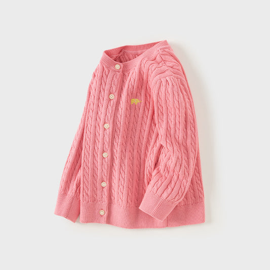 Dave&Bella Girls 2025 Preppy Knit Sweater – Versatile & Stylish