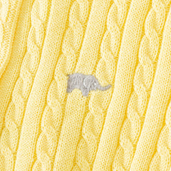 Dave&Bella  Baby Girls Spring Casual Cotton Knit Sweater Overcoat Tops-Yellow