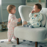 Dave&Bella Baby Girls/Boys Playful Multi-print Soft Fleece One-Pieces Cozy Romper