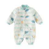 Dave&Bella Baby Girls/Boys Playful Multi-print Soft Fleece One-Pieces Cozy Romper