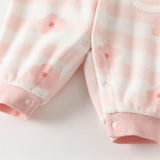 Dave&Bella Baby Girls/Boys Playful Multi-print Soft Fleece One-Pieces Cozy Romper
