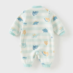 Dave&Bella Baby Girls/Boys Autumnn Print Fleece One-Pieces Romper