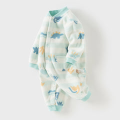 Dave&Bella Baby Girls/Boys Autumnn Print Fleece One-Pieces Romper