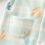 Dave&Bella Baby Girls/Boys Playful Multi-print Soft Fleece One-Pieces Cozy Romper