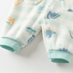 Dave&Bella Baby Girls/Boys Autumnn Print Fleece One-Pieces Romper