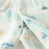 Dave&Bella Baby Girls/Boys Playful Multi-print Soft Fleece One-Pieces Cozy Romper