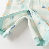 Dave&Bella Baby Girls/Boys Playful Multi-print Soft Fleece One-Pieces Cozy Romper