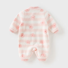 Dave&Bella Baby Girls/Boys Autumnn Print Fleece One-Pieces Romper