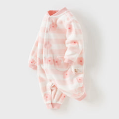 Dave&Bella Baby Girls/Boys Autumnn Print Fleece One-Pieces Romper