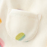Dave&Bella Baby Girls/Boys Playful Multi-print Soft Fleece One-Pieces Cozy Romper