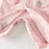 Dave&Bella Baby Girls/Boys Playful Multi-print Soft Fleece One-Pieces Cozy Romper