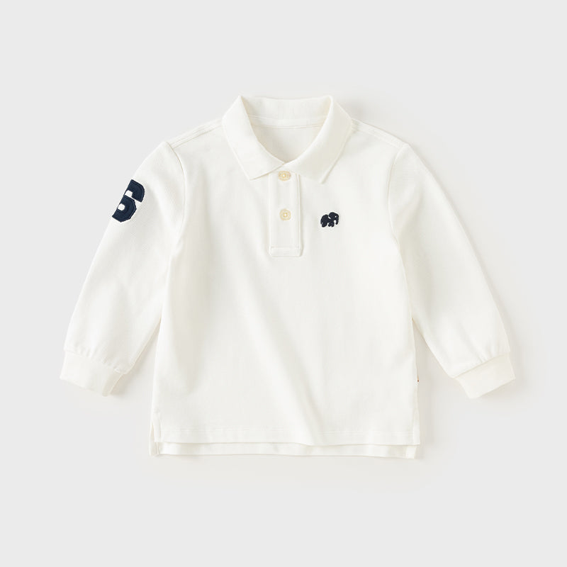 Dave&Bella Long Sleeve Polo Shirt for Spring and Autumn