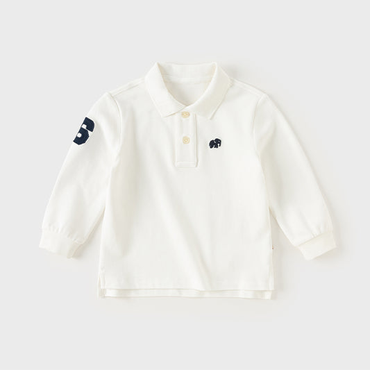 Dave&Bella Long Sleeve Polo Shirt for Spring and Autumn