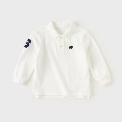 Dave&Bella Long Sleeve Polo Shirt for Spring and Autumn