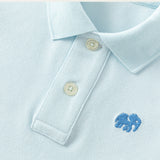 Dave&Bella Boys White Lightweight Cotton Long Sleeve Polo Shirt