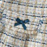 Dave&Bella Toddler Girls Elegance Grey Blue A-line Party Dress(wallet bag)