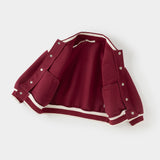 Dave&Bella Toddler Boys Wine Red Outdoor Jackets