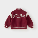 Dave&Bella Toddler Boys Wine Red Outdoor Jackets