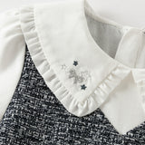 Dave&Bella Toddler Girls Navy Blue Noble Princess Toddler Dress