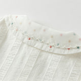 Dave&Bella Toddler Girls Cotton Doll Collar Elegance White Shirts