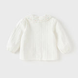 Dave&Bella Toddler Girls Cotton Doll Collar Elegance White Shirts