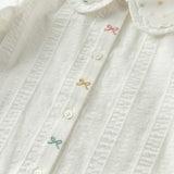 Dave&Bella Toddler Girls Cotton Doll Collar Elegance White Shirts