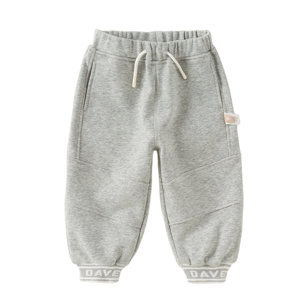 Dave&Bella Toddler Boys Autumn Outdoor Grey Sports Drawstring Pants