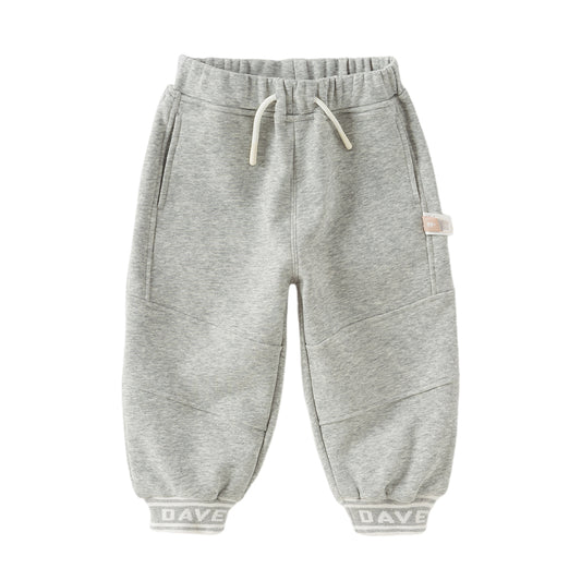 Dave&Bella Toddler Boys Autumn Outdoor Grey Sports Drawstring Pants