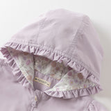 Dave&Bella Girls Toddler Purple Outwear Long Sleeve Sweet Warm Hooded Coat