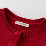 Dave&Bella Toddler Girls Adorable Red Cotton Outdoor Sleeveless Vests